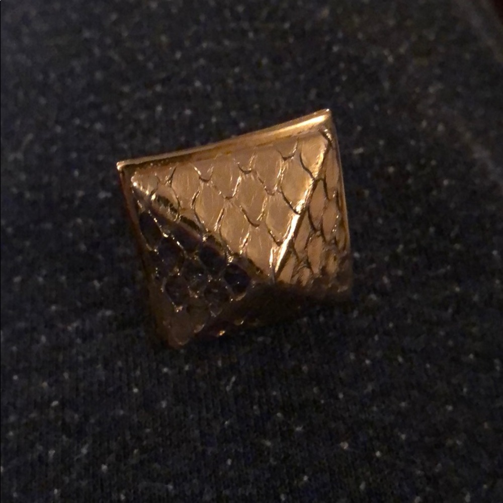 Ted Rossi Gold Python Pyramid Ring - image 3